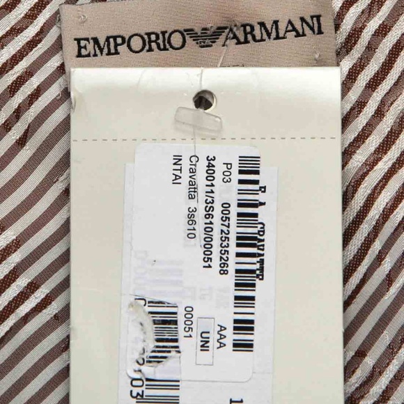 NEW Emporio Armani Silk Tie Striped Floral Men's - Picture 3 of 3